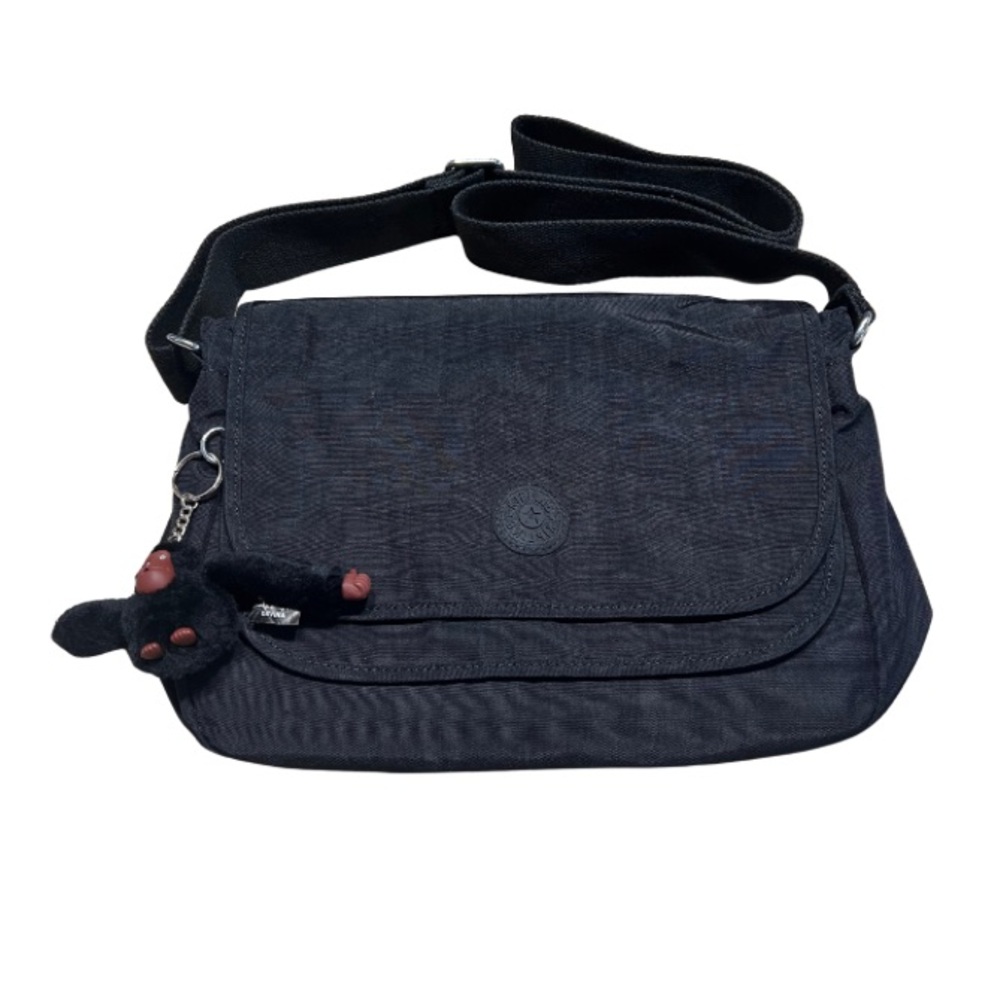 Kipling Black Brooklyn Textured Crossbody Bag